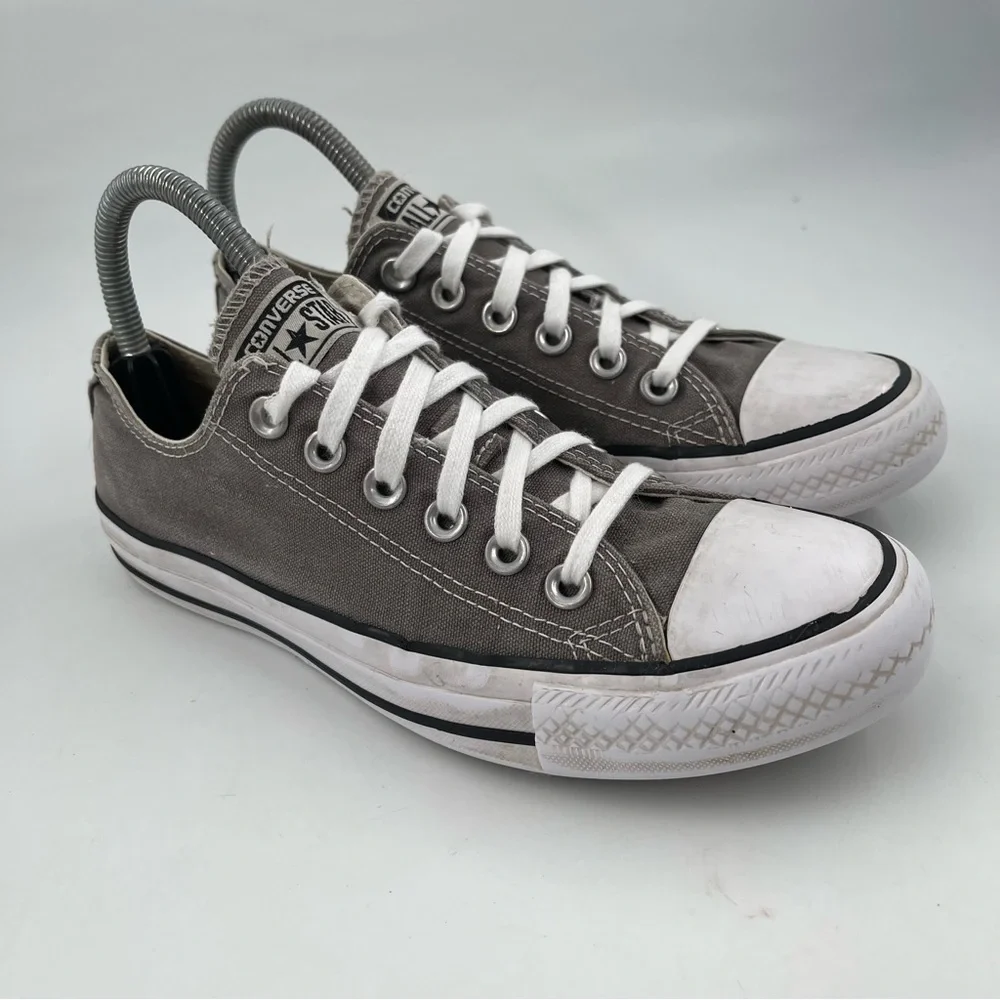 Converse Kids Chuck Taylor All Star-SZ 5Y-Grey Canvas Low Top Lace-Up Sneakers